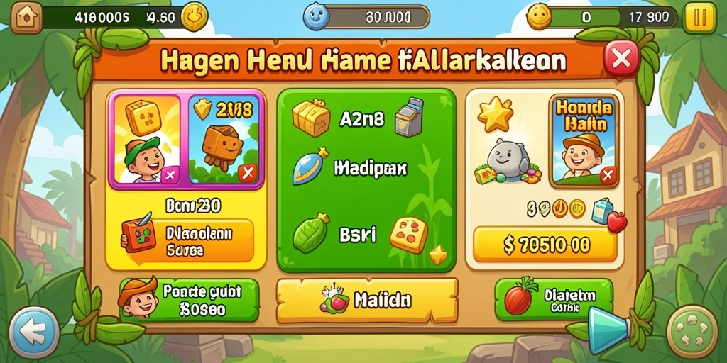 Screenshot pertama menunjukkan tampilan utama yang menarik.