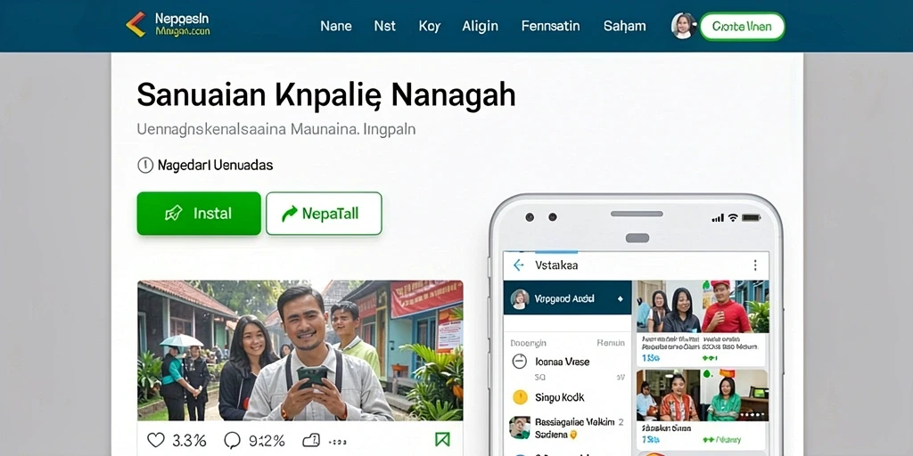 Tampilan awal yang menarik dan modern.